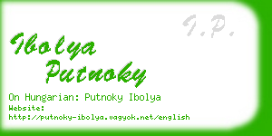 ibolya putnoky business card